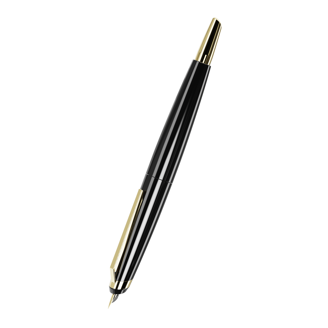 Endless Phantom Retractable Fountain Pen - Black Gold