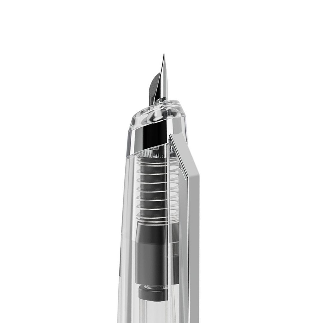 Endless Phantom Retractable Fountain Pen - Clear Chrome
