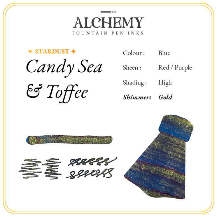 Endless Alchemy Fountain Pen Inks - Stardust - Candy Sea and Toffee 45 ML