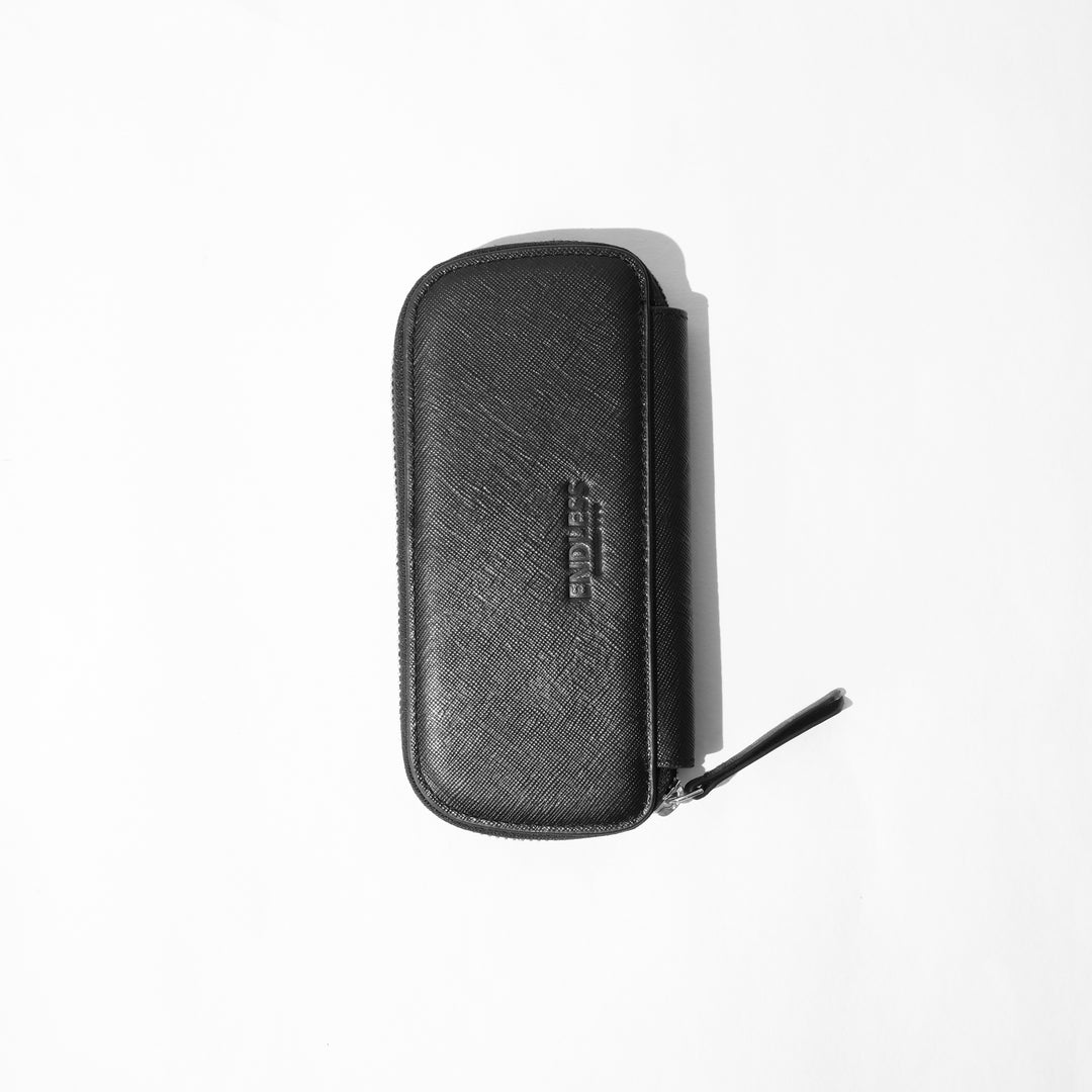 Endless Companion Leather Adjustable Pen Pouch - 3 Pens - Black