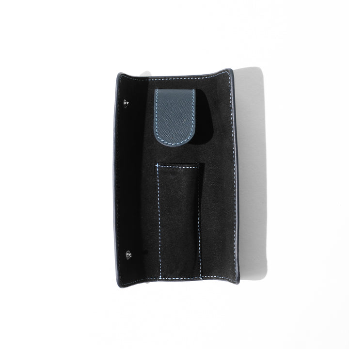 Saffiano 1 Pen Pouch 0000 Blue Open