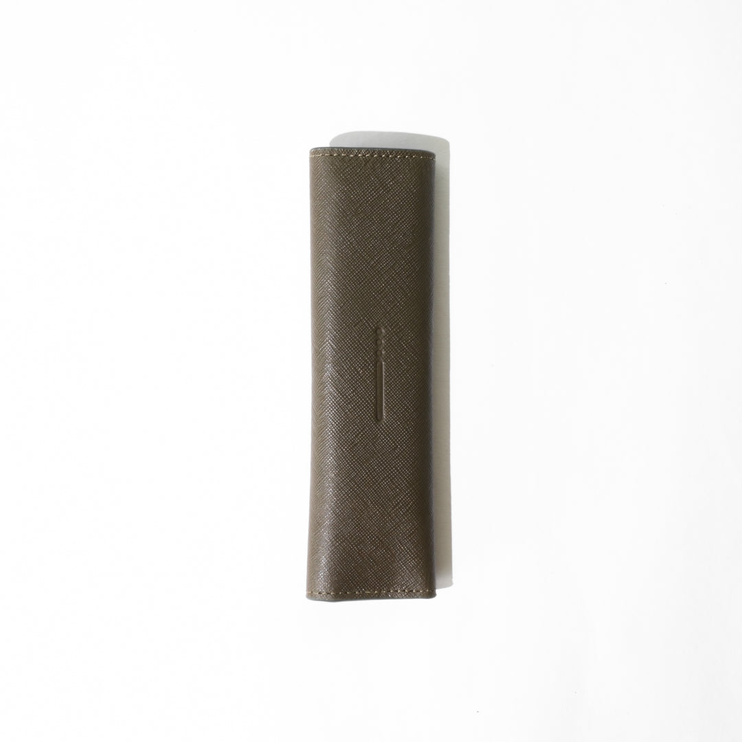 Saffiano 1 Pen Pouch 0006 Green Back