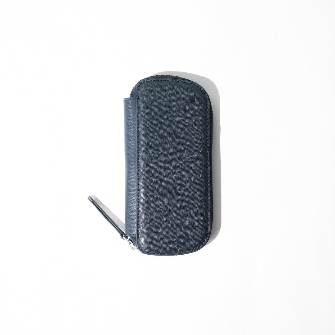 Endless Companion Leather Adjustable Pen Pouch - 3 Pens - Blue