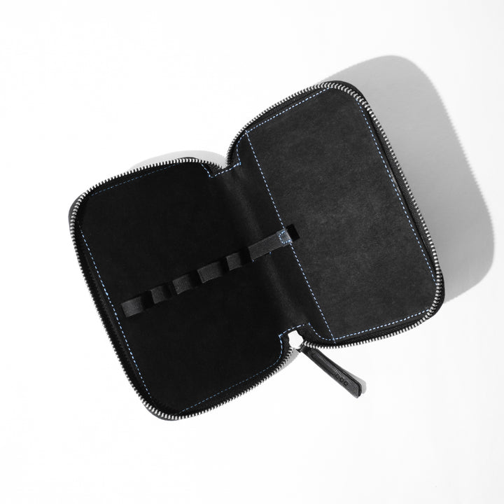 Saffiano 5 Pen Pouch 0003 Black Open