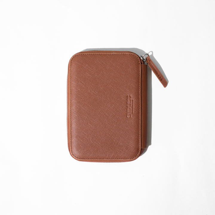Saffiano 5 Pen Pouch 0004 Brown Back