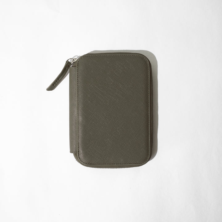 Saffiano 5 Pen Pouch 0011 Green Front