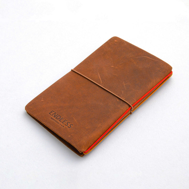 CLEARANCE SALE: Explorer Pocket - Refillable Leather Journal Tomoe River Paper - Brown