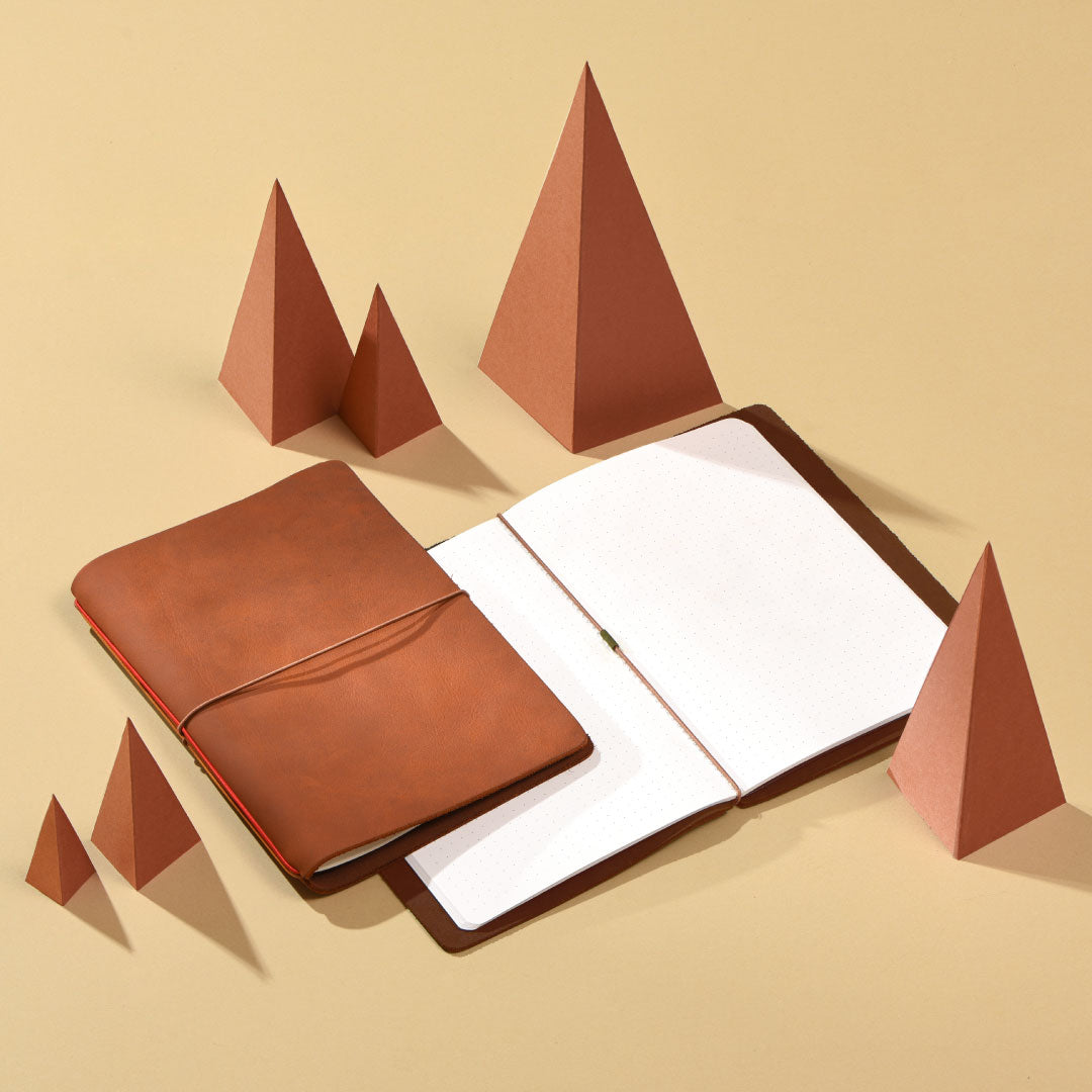 CLEARANCE SALE: Explorer Pocket - Refillable Leather Journal Tomoe River Paper - Brown