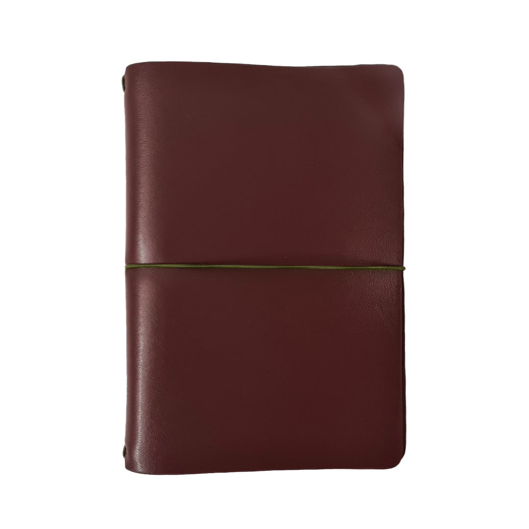 CLEARANCE SALE: Explorer - Refillable Cactus Leather Journal Regalia Paper - Maroon