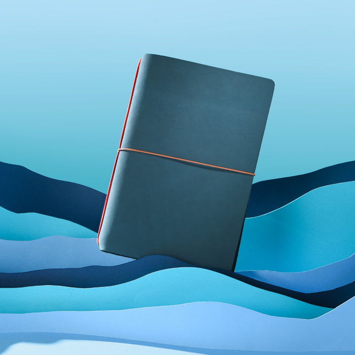 CLEARANCE SALE: Explorer - Refillable Leather Journal Regalia Paper - Blue