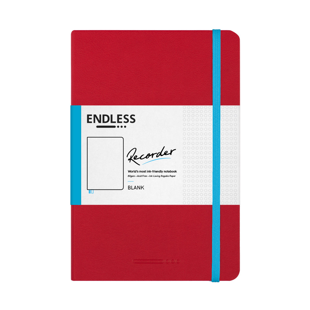 Recorder Notebook - Crimson Sky - Regalia Paper - A5