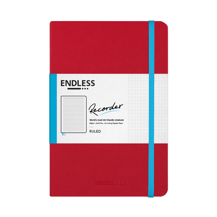 Recorder Notebook - Crimson Sky - Regalia Paper - A5
